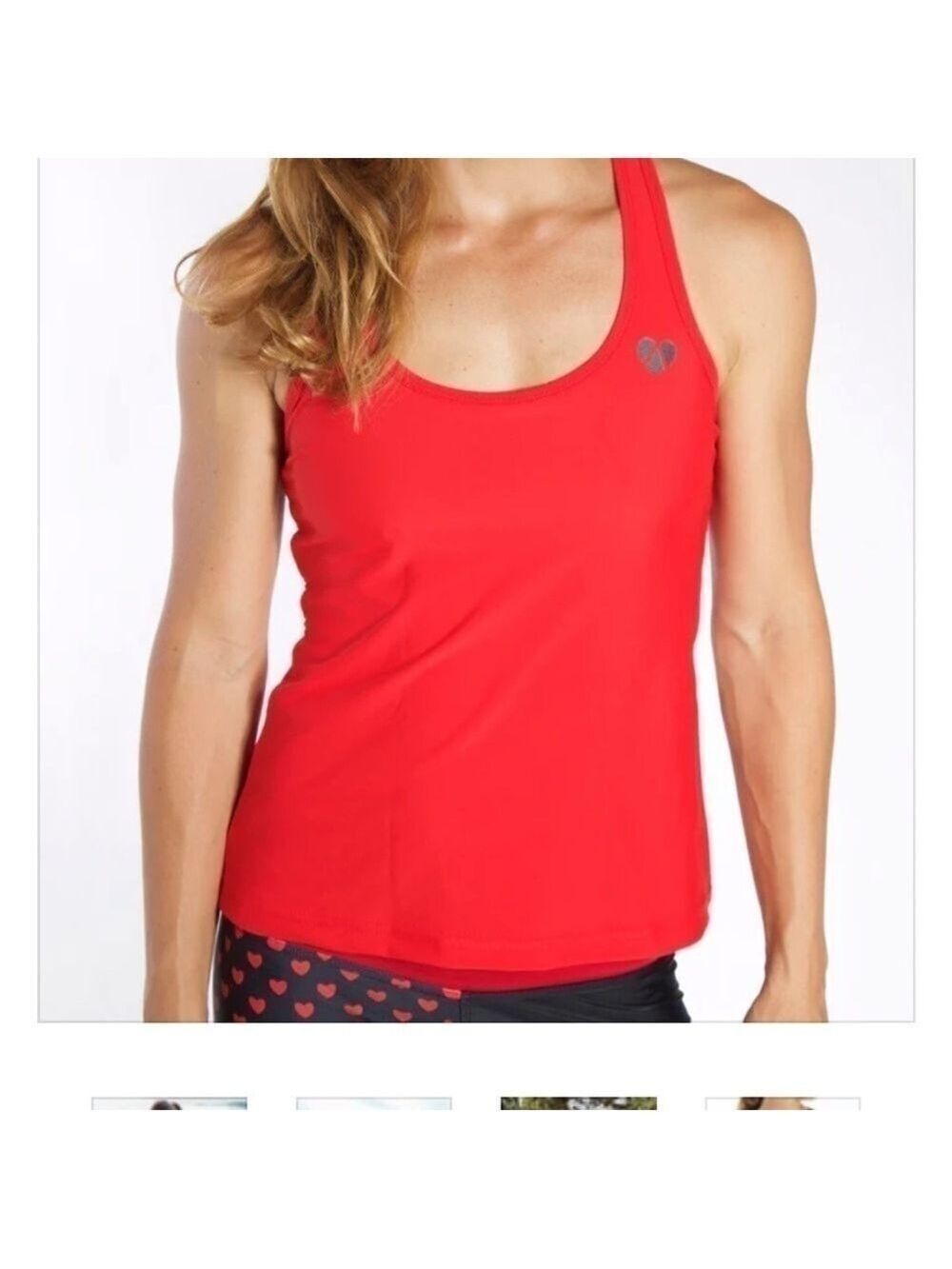 Mahiku Hawaii Racerback Tank Top Shelf Bra NWT - Picture 2 of 4